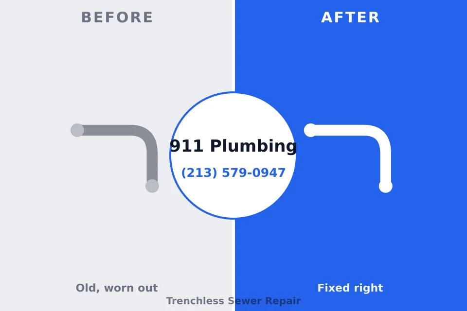 Before and after: plumbing repair Harrington Park, NJ